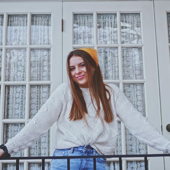 Soft Chenille Beach Sweater Pom Accent Color Cream - Picture 2 of 11